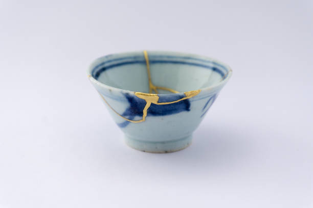 istock Kintsugi Japanese antique ceramic cup 1273649577