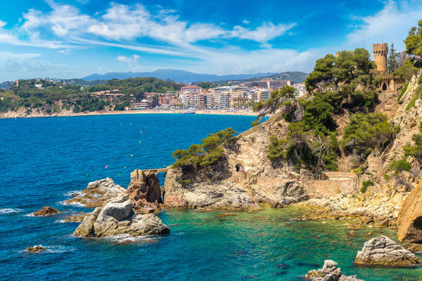 istock Rocks on the coast of Lloret de Mar, Spain 1273657603