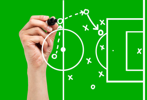 istock Coach drawing soccer game playbook 1273658304
