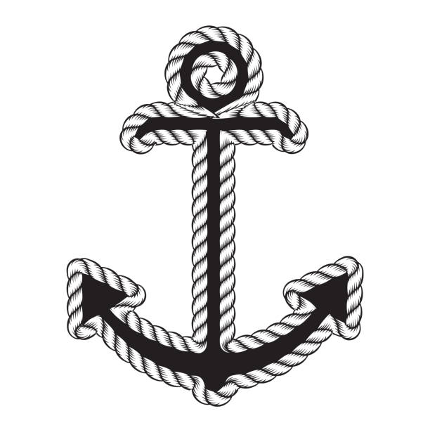 Vector Nautical Anchor. Icon. Maritime. Sea Ocean Boat Illustration Symbol Vector Nautical Anchor. Icon. Maritime. Sea Ocean Boat Illustration Symbol ballast stock illustrations