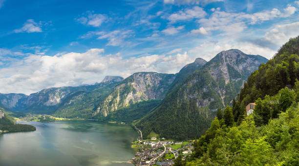 istock Panoramic view of Hallstatt, Austria 1273659943