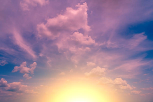 istock Colorful cloudy sky at sunset. Gradient color. Sky texture, abstract nature background 1273661500