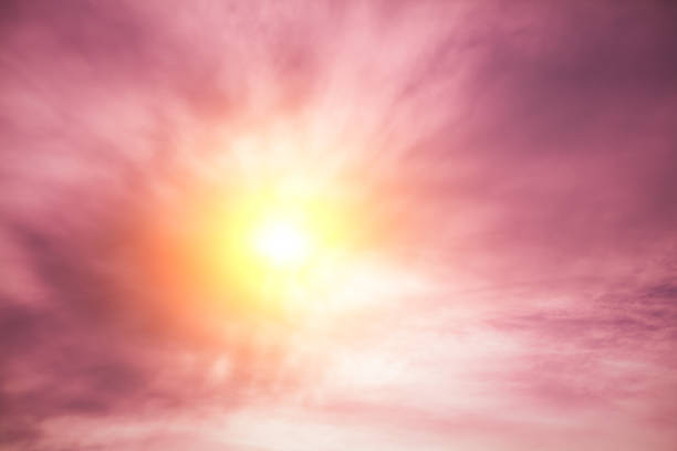 Colorful cloudy sky at sunset. Gradient color. Sky texture, abstract nature background