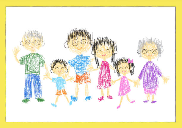 istock A picture of a family like a child wrote vector material 1273663359