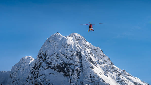 istock Rescue helicopter saved mountain climbers in Tatra Mountains 1273667883