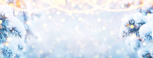 istock Winter fir tree christmas scene with sunlight. 1273671367