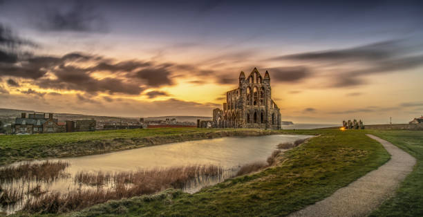 istock Whitby Abbey Ruins at sunset 1273671633
