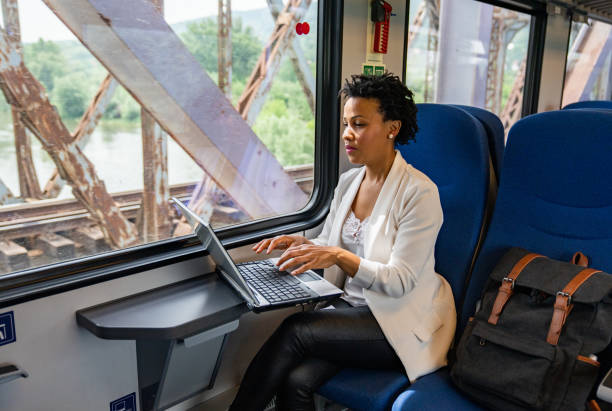 istock Business woman working on their way home 1273675804