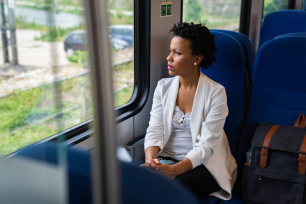 istock Afro-American woman travelling to work 1273675941
