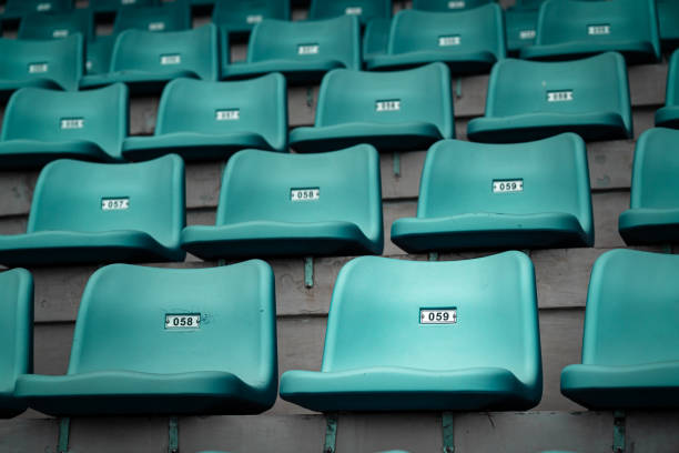 istock Sport seating chair in row / background pattern. 1273686601