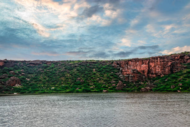 istock lake pristine with mountain background and bright sky at morning 1273698542