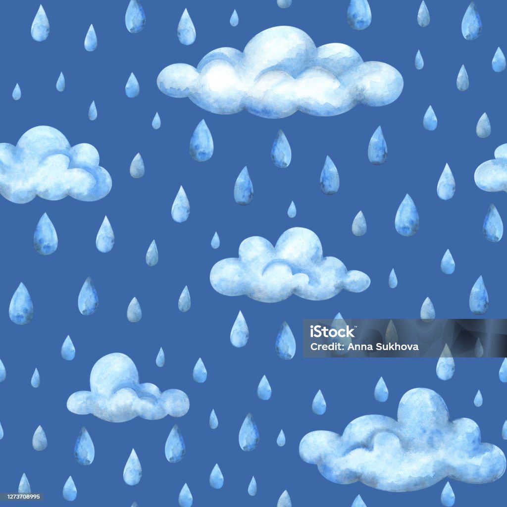 Mưa Bất Tận Hoa Văn Liền Mạch Mùa Thu Với Những Đám Mây Trên Bầu ...