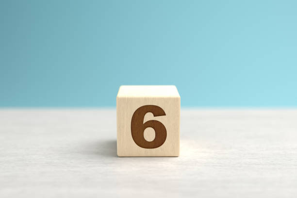 istock A wooden toy cube with the number 6. 1273709488