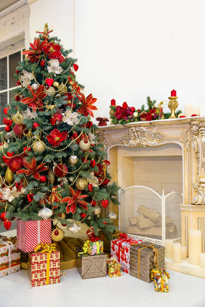 istock Christmas tree in modern interior living room 1273714998
