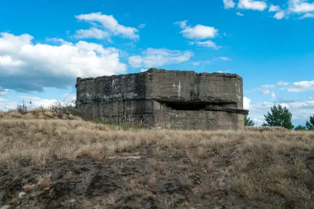 Photo of Concrete bunker at former military training area Jueterbog in late summer