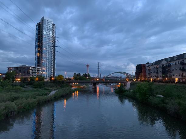 istock View from bridge over South Platte River at Dusk 1273722118