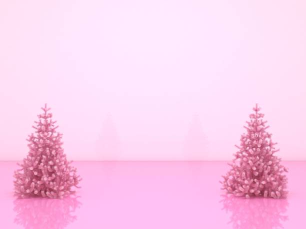 Pink christmas tree Pink christmas tree pink christmas tree stock pictures, royalty-free photos & images