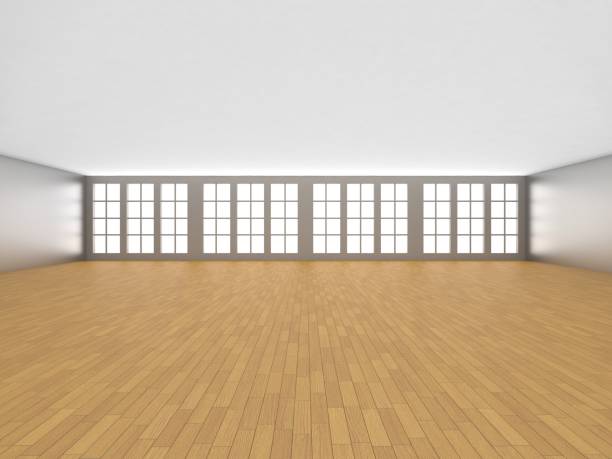 Empty bright room Empty bright room parquet floor perspective stock pictures, royalty-free photos & images