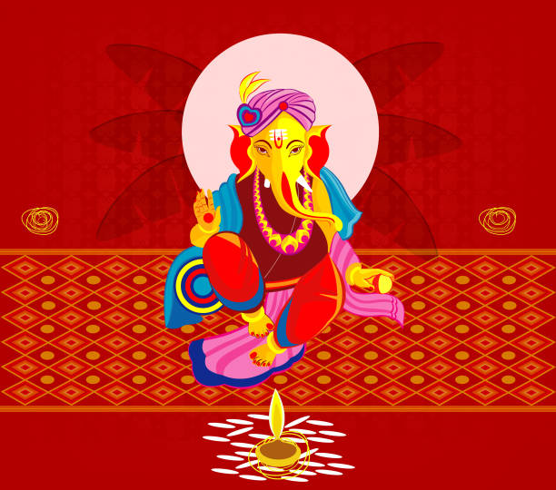 illustrations, cliparts, dessins animés et icônes de ganesha - elephant god