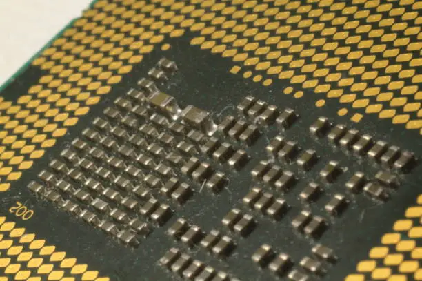 Photo of Intel cpu for pc computer and notebook close up macro
