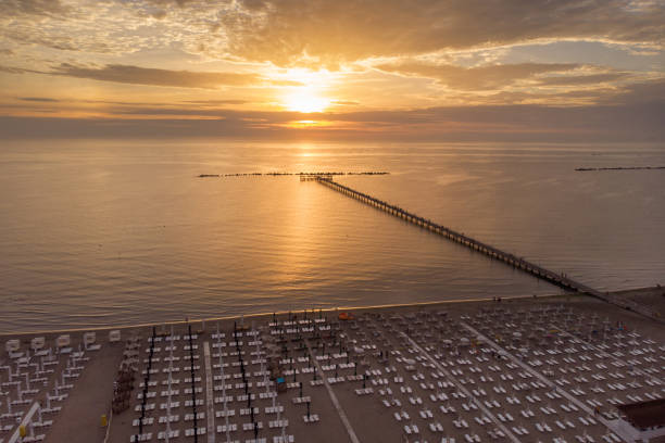 Summer sunrise at the Black Sea, Romania