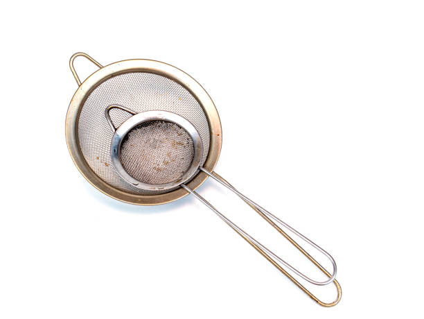 istock Metal strainer for coffee and tea on a white background. 1273739046