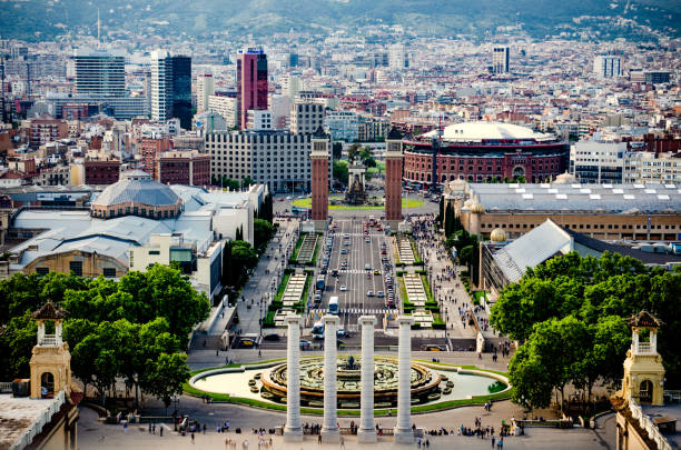 istock BARCELONA, SPAIN - MAY 18, 2018. View of Barcelona from a high point 1273748704