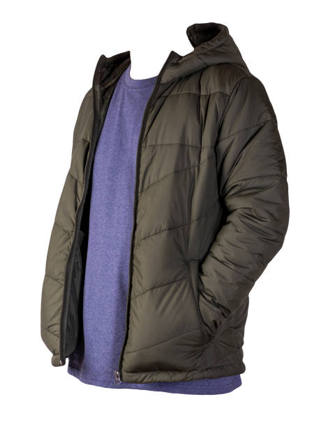 istock zipped jacket and t-shirt isolated on a white background. Casual style 1273751682