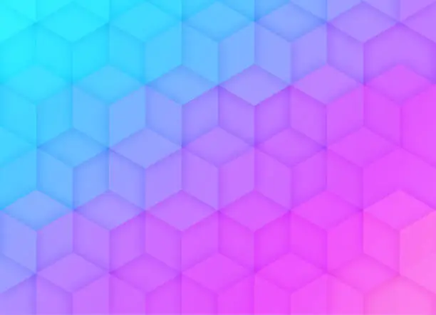 Vector illustration of Cube Abstract Gradient Background Pattern