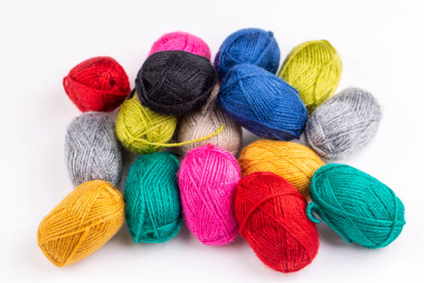 istock Colorful wools on the white background 1273760542