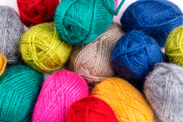 istock Colorful wools on the white background 1273760546