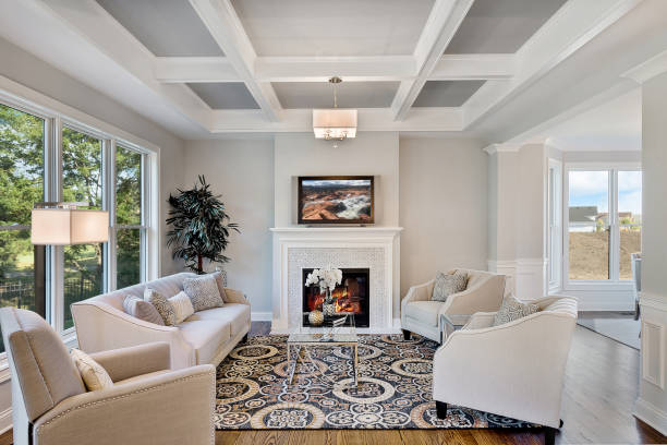 istock Family room in light colored home 1273760665