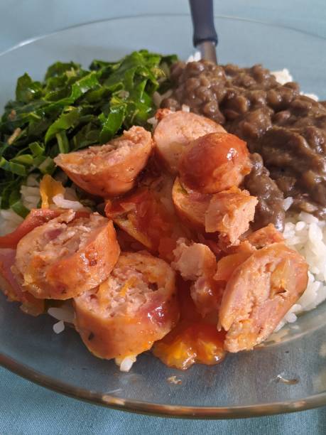 istock BRAZIL SAUSAGE RICE CABBAGE AND LENTILS 1273768020