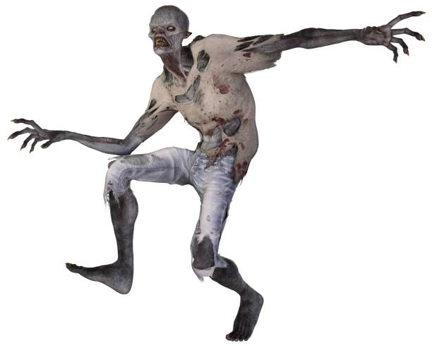 istock Zombie monster isolated on white 3d illustration 1273768551