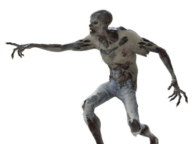 istock Zombie monster isolated on white 3d illustration 1273768563