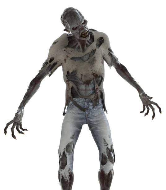 istock Zombie monster isolated on white 3d illustration 1273768580