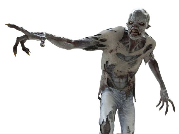 istock Zombie monster isolated on white 3d illustration 1273768600