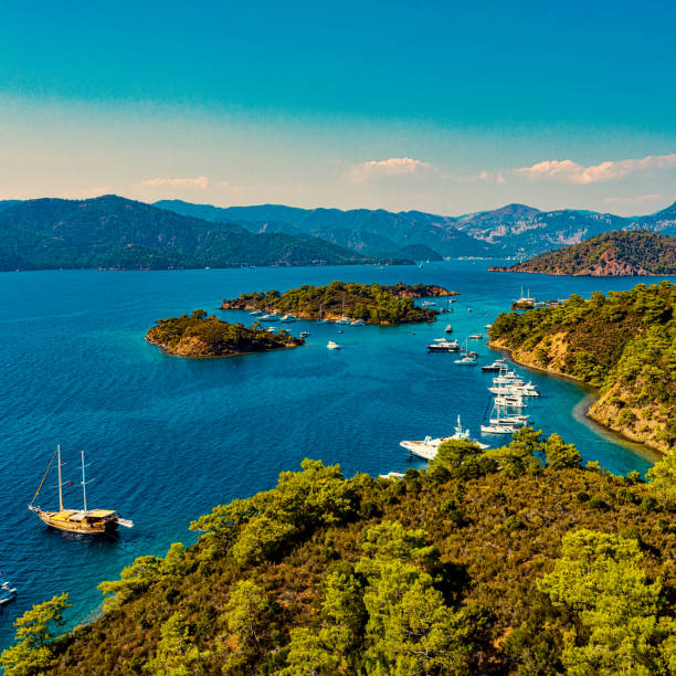 Aerial view of Gocek, Mugla