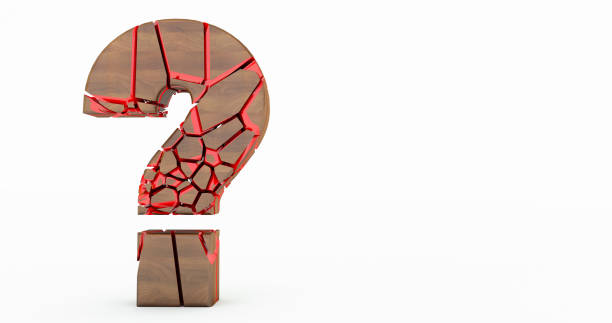 istock 3d render of wood cracked question mark on a white background, Question in white ground 1273770233