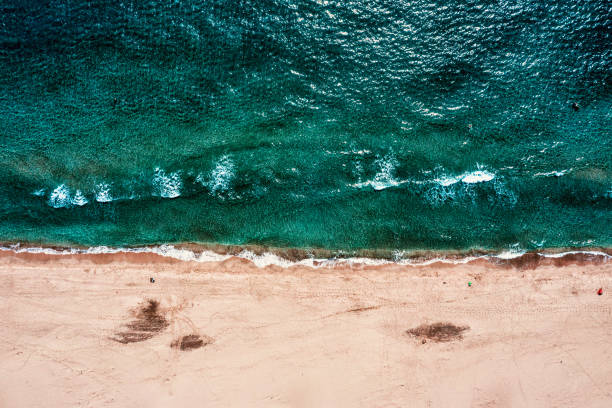 istock Drone view of sandy beach 1273771618