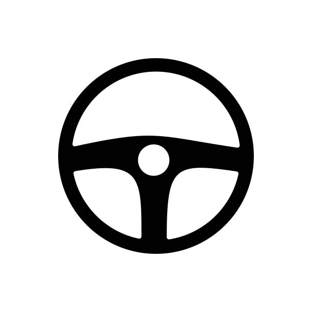ikona wektora sterownika - driving steering wheel human hand wheel stock illustrations