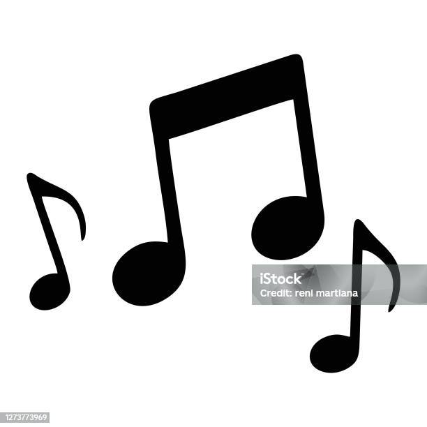 Music Notes Icon Stock Illustration - Download Image Now - Musical Note, White Background, Number 8