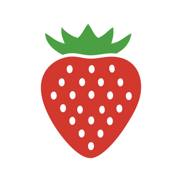 stockillustraties, clipart, cartoons en iconen met aardbeienfruitlogo - strawberry