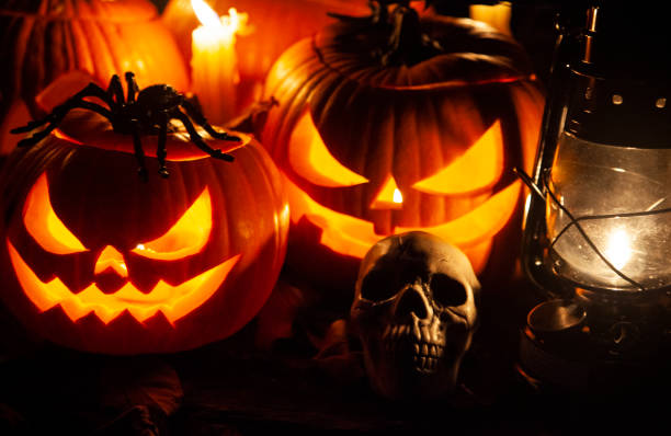 istock Halloween Jack-o-Lantern Pumpkins 1273778386