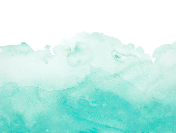 istock Green watercolor background - abstract ocean 1273778424