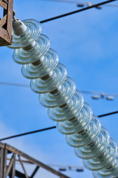 istock Electrical station with power transformers and measuring elements. Outdoor power plant. 1273778600