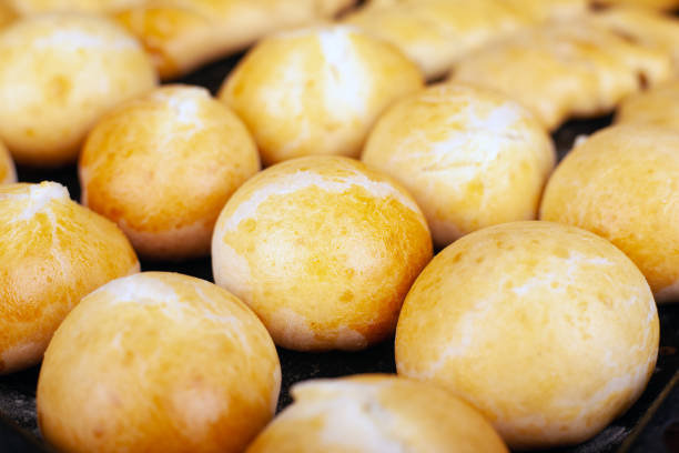 istock bakery products, freshly baked brown buns only from the oven 1273783896