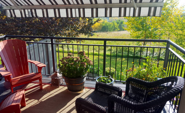 istock Autumn Afternoon Under The Awning On The Residential Deck 1273786551