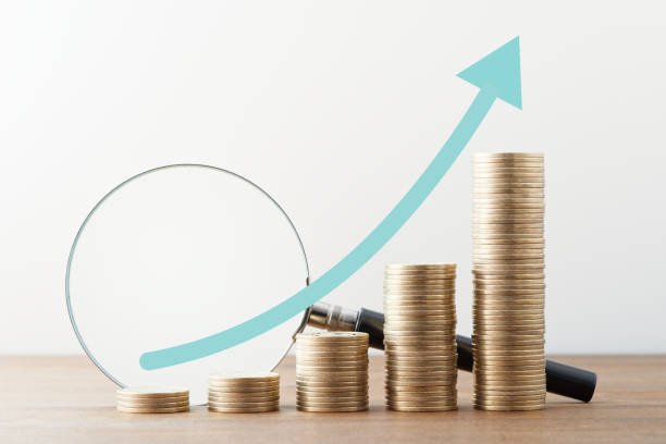 istock Increasing money and up arrow. Analyzing personal finance. 1273792670