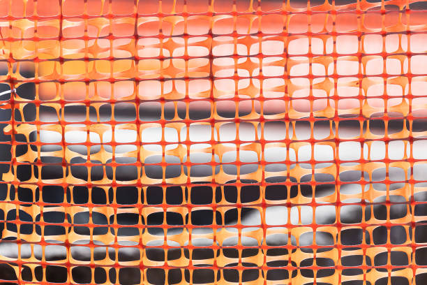 istock Close-up of an orange plastic mesh 1273795527